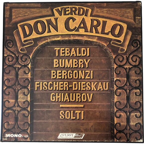 Giuseppe Verdi - Don Carlo w Tebaldi 4x Vinyl Record London 1432 A4432 Opera - Picture 2 of 6